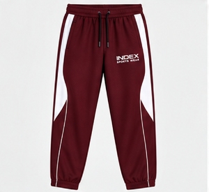 Chándal Deportivo para Hombre INDEX Color Granate con Cierre Completo y Rayas Blancas, Corte Regular, para Otoño, 100% Poliéster - Product Image 4
