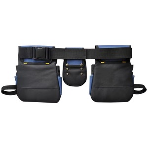 Blue Dual-Pocket <b>Tool</b> Belt With Multiple Storage Pockets And Adjustable Strap For Electrician And <b>Carpenter</b> Use - Product Image 2