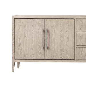 French Contemporary <b>Sideboard</b> Cabinet Solid Teak Wood Four Door Three Drawer Design Large <b>Storage</b> Luxury Dining Furniture - Product Image 3