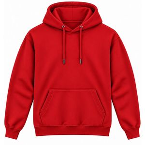 Mens <b>Red</b> Pullover <b>Hoodie</b> Plain Long Sleeve Casual Sweatshirt Custom Logo Streetwear Sportswear Gym Top Shoukat Apparel - Product Image 1