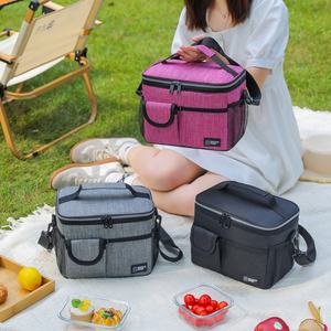 Professional Large Capacity Rose Red <b>Insulated</b> Picnic Bag Waterproof Thermal <b>Lunch</b> <b>Box</b> for Outdoor Travel and Camping - Product Image 2