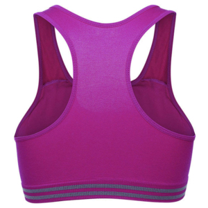 Women Solid Color Ribbed Sports <b>Bra</b> Racerback Scoop Neck Medium Support Breathable Yoga Fitness Wear - Product Image 2