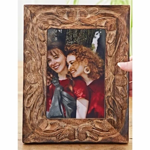Handcrafted Vintage Carved Wooden Photo <b>Frame</b> Rustic Mango Wood Picture <b>Frames</b> <b>Wall</b> Hanging Tabletop Home Decor Photo <b>Frame</b> - Product Image 1