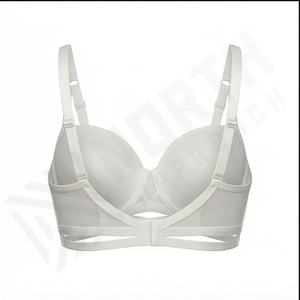 Sujetador acolchado para mujer 4168, ropa interior de pecho envolvente de encaje sin costuras de talla grande, Copa fija de una pieza, sin anillo de acero, chaleco Push Up Bra - Product Image 3