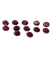 Granat naturel du Mozambique, taille ovale 6x8mm, pierre précieuse calibrée, rouge, pour bijoux, importateurs chinois, vente en gros, Alif - Product Image 2