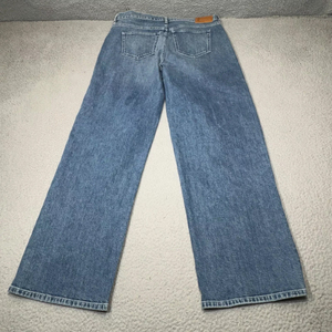 Vaqueros vintage lavados de cintura alta y pierna ancha para mujer, pantalones de mezclilla holgados y rectos, ideales para figuras curvilíneas, estilo casual y urbano. - Product Image 5
