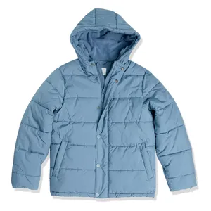 Chaqueta de invierno negra personalizada para hombre, estilo punk, a prueba de viento, rellena de plumas de pato, acolchada, talla grande, corta. - Product Image 4