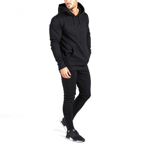Sweat à capuche personnalisé pour homme, imperméable, en coton molletonné brodé, avec bas camouflage, noir, haute qualité, OEM ODM - Product Image 4