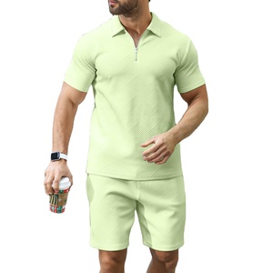 Nouvel ensemble décontracté respirant pour homme : T-shirt à manches courtes et short, ensemble de survêtement uni, vêtements de marque pour homme, ensemble 2 pièces - Product Image 3