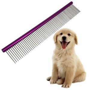 Peigne pour animaux de compagnie professionnel, écologique, classique, en acier inoxydable |   Outil de toilettage anti-rouille pour chiens et chats, à picots arrondis pour démêler les nœuds - Product Image 1