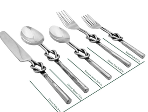 Juego de cubiertos de presentación de mesa moderna, juego de cubiertos con mango de diseño de nudo único para comedor, fiesta de boda, propósito decorativo - Product Image 3