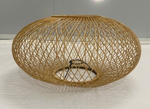 Pantalla de Lámpara Redonda de Bambú Tejido Ecológica - Decoración Sostenible para Hogares, Restaurantes, Hoteles y Resorts - Product Image 6