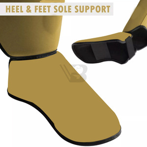 Nouvel Arrivage Protège-tibias et protège-pieds en cuir de haute qualité pour l'entraînement MMA, Muay Thai, Kickboxing, personnalisables, légers, professionnels, en métal - Product Image 5