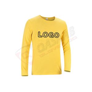 Dernier modèle T-shirts à manches longues en coton et polyester à ourlet rond respirant pour le sport et le fitness pour hommes - Product Image 2