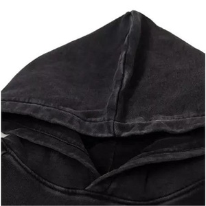 Conjunto de chándal vintage lavado OEM personalizado para hombre: Sudadera con capucha y pantalones de chándal, atuendo casual de streetwear. - Product Image 5