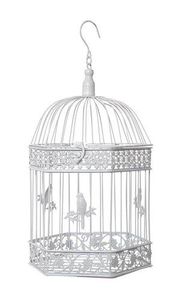 Lanterne en fil métallique personnalisée en forme de cage à oiseaux avec découpes de papillons, décoration shabby chic pour la maison et le jardin, cage à oiseaux décorative de table - Product Image 3