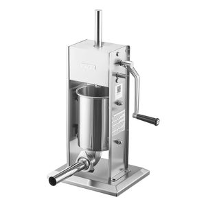 Embutidora manual de salchichas de acero inoxidable de doble velocidad, de alta resistencia, 7 LBS/3 L, vertical, para embutir carne en tripas de salchicha - Product Image 1