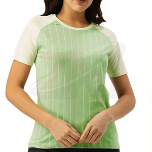 T-shirt en coton uni pour femme, coupe classique, tissu respirant et doux, décontracté, pour l'été, usage quotidien, basique, confort minimal, mode - Product Image 1