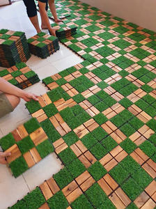 Dalles de terrasse en bois d'acacia antidérapantes, revêtement de sol en bois emboîtable pour extérieur - Product Image 5