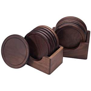 Posavasos clásico de madera con diseño minimalista, perfecto para regalar en fiestas de inauguración de casas, recuerdos de boda y decoración festiva del hogar. - Product Image 1