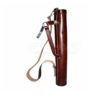 Sacoche de tir à l'arc en cuir haut de gamme pour l'extérieur, fabriquée à la main, en matériau robuste, avec sangle réglable, confortable, équipement de chasse et d'entraînement - Product Image 2