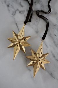 Golden Star Triangle Wall Hanging Metal Multi-piece <b>Decor</b> Set Modern Christmas Home & Commercial <b>Spaces</b> Ornament - Product Image 4