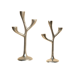 Elegante candelabro de alta calidad para decoración del hogar, portavelas con acabado dorado, hecho a mano en aluminio fundido, personalizado. - Product Image 4