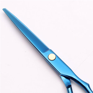 Tijeras de Peluquería Profesionales de Titanio con Logotipo Personalizado, para Diestros, de Acero Inoxidable, con Empuñadura de Goma, Gran Venta - Product Image 5