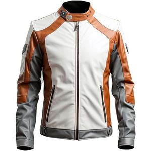Blouson de moto en cuir PU pour homme, design moderne, vêtements de moto élégants, vêtements décontractés, vêtements d'extérieur tendance - Product Image 3