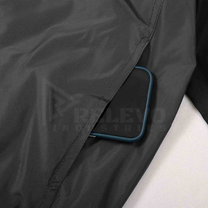 Relevo Men's Waterproof Hooded Windbreaker <b>Jacket</b> <b>Lightweight</b> Zipper Front Casual Spring Outdoor Wear - Product Image 4