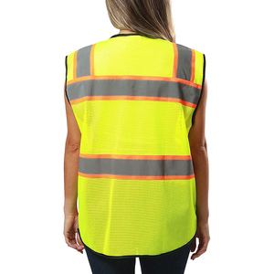 Gilet de sécurité haute visibilité en maille avec bandes réfléchissantes, coupe confortable pour le travail industriel, la construction et les activités de plein air - Product Image 2