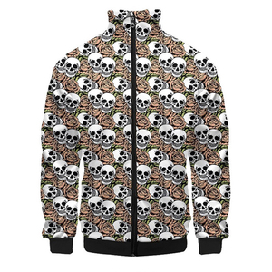 Blouson matelassé pour homme bleu marine à col montant, coupe-vent, avec fermeture éclair, décontracté, pour l'hiver, en polyester rembourré - Product Image 5