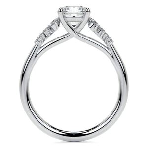 Round Cut Moissanite <b>Ring</b> 925 Sterling <b>Silver</b> White Gold Plated Luxury <b>Solitaire</b> Engagement <b>Ring</b> Bridal Wedding Anniversary Gift - Product Image 3
