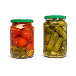 Factory In Vietnam Top Selling <b>Pickled</b> Assorty Whole Unpeeled Cucumber and Tomato <b>Packed</b> in Various Size Jar - Product Image 1