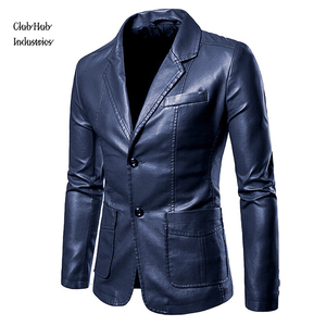 Chaqueta de Cuero PU con Acabado Mate para Hombre, Estilo Casual de Invierno, Precio de Fábrica - Product Image 1