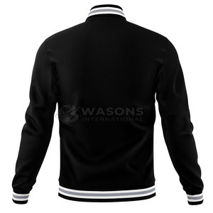 Blouson universitaire urbain pour homme, léger avec doublure matelassée, tendance, pour l'extérieur, avec bordure côtelée classique, look stylé - Product Image 6