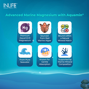 แมกนีเซียมอความินที่ได้รับการรับรองมาตรฐาน GMP ขนาด 1060 มก. ที่ได้จากสาหร่ายสีแดงตามธรรมชาติ พร้อมซิงค์กลูโคเนต ชนิดเม็ดมัลติมิเนอรัล - Product Image 2