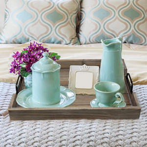 Pine Wood Eco-Friendly Handmade Modern <b>Tray</b> Set of 3 with Handles for Snack Serving <b>Candle</b> Holding & Food Display - Product Image 3