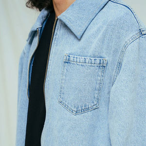 Chaqueta Vaquera Azul Clásica Unisex, Construcción Resistente, Corte Clásico, Ropa Casual para Compradores Mayoristas - Product Image 6
