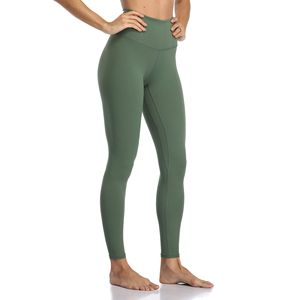 Leggings pour femmes à taille élastique, respirants, couleur unie, tissu personnalisé, légers, en spandex/polyester, style polyvalent - Product Image 4