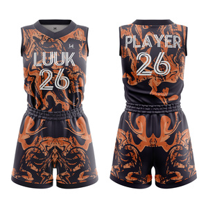 Conjunto de Uniforme de Baloncesto Personalizado, Sublimado con Degradado, Sin Mangas, Corte Femenino, Secado Rápido, Ropa Deportiva Unisex para Adultos - Product Image 1