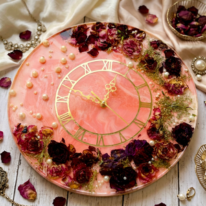 Luxury Resin Epoxy Decorative Wall <b>Clock</b> Handmade Wooden <b>Art</b> <b>Clock</b> with Silent Movement for Contemporary Home Decoration - Product Image 4