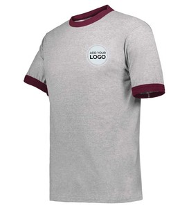 cotton Ringer T <b>Shirts</b> Unisex Custom Logo Short Sleeve T <b>Shirt</b> - Product Image 6