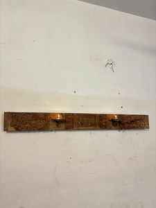 Panel de Madera de Teca Vintage con Grabado Fino, Estilo Moderno de Mediados de Siglo, Artesanía, Decoración de Pared para Hogar u Oficina, Muebles de Exterior - Product Image 2