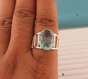 Wholesale Oval Faceted Amethyst 925 Sterling <b>Silver</b> Classic Bezel Setting Vertical Bar Shoulder <b>Solitaire</b> <b>Ring</b> Supplier - Product Image 1