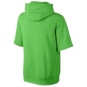 Men's <b>Short</b> <b>Sleeve</b> <b>Hoodie</b> Pullover Sweatshirt Solid Color Casual Summer Top with Pocket Drawstring - Product Image 5