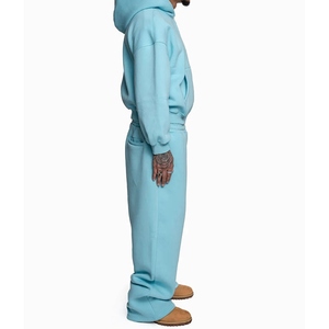 Survêtements pour hommes personnalisés, ensemble sweat-shirt à fermeture éclair surdimensionné et pantalon de survêtement, ensemble 2 pièces pour hommes, ensembles de jogging - Product Image 3