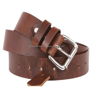 Cinturón de Cuero Genuino para Hombre, Estilo Casual Retro, Simple y Moderno, de 3.5cm de Ancho, con Hebilla de Pin, Versátil - Product Image 3