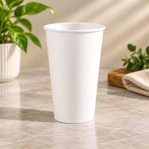 Gobelets à café jetables en papier kraft biodégradable, matériaux recyclés, qualité alimentaire, à paroi simple, écologiques, pour boissons chaudes, verts - Product Image 5