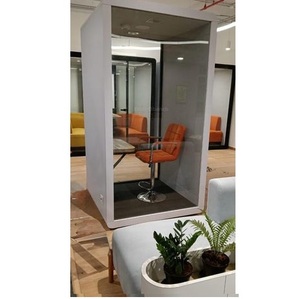 Cabina de Oficina Privada Personalizada en Oferta con Diseño de Pared de Vidrio, Cabina Acústica para Trabajo Remoto y Reuniones de Negocios - Product Image 4
